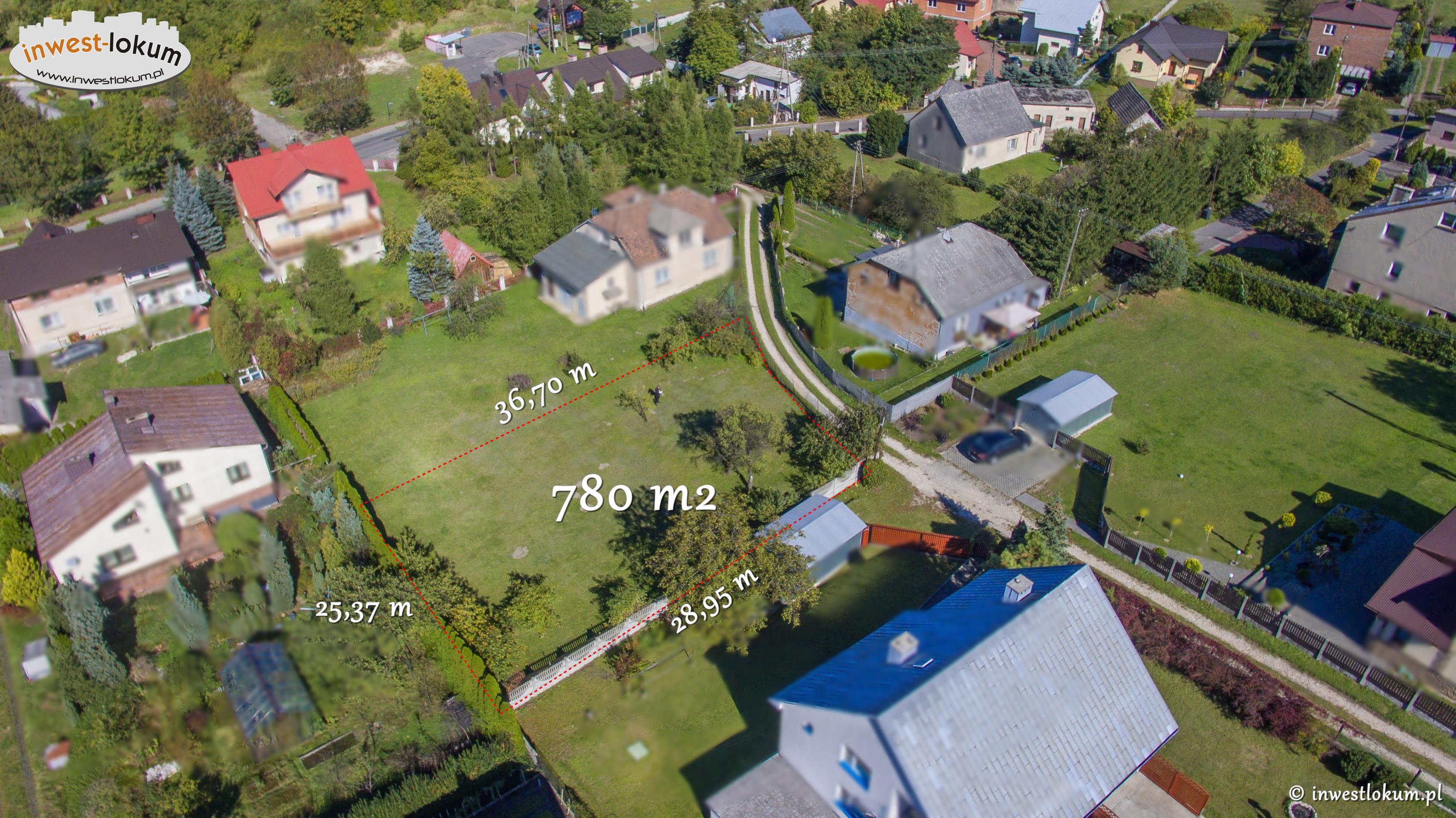 Działka budowlana 780 m², Klucze
