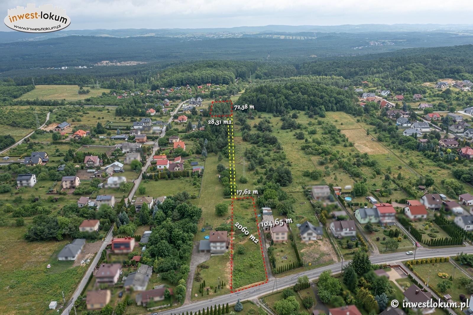 Działka budowlana 4 050 m², Klucze