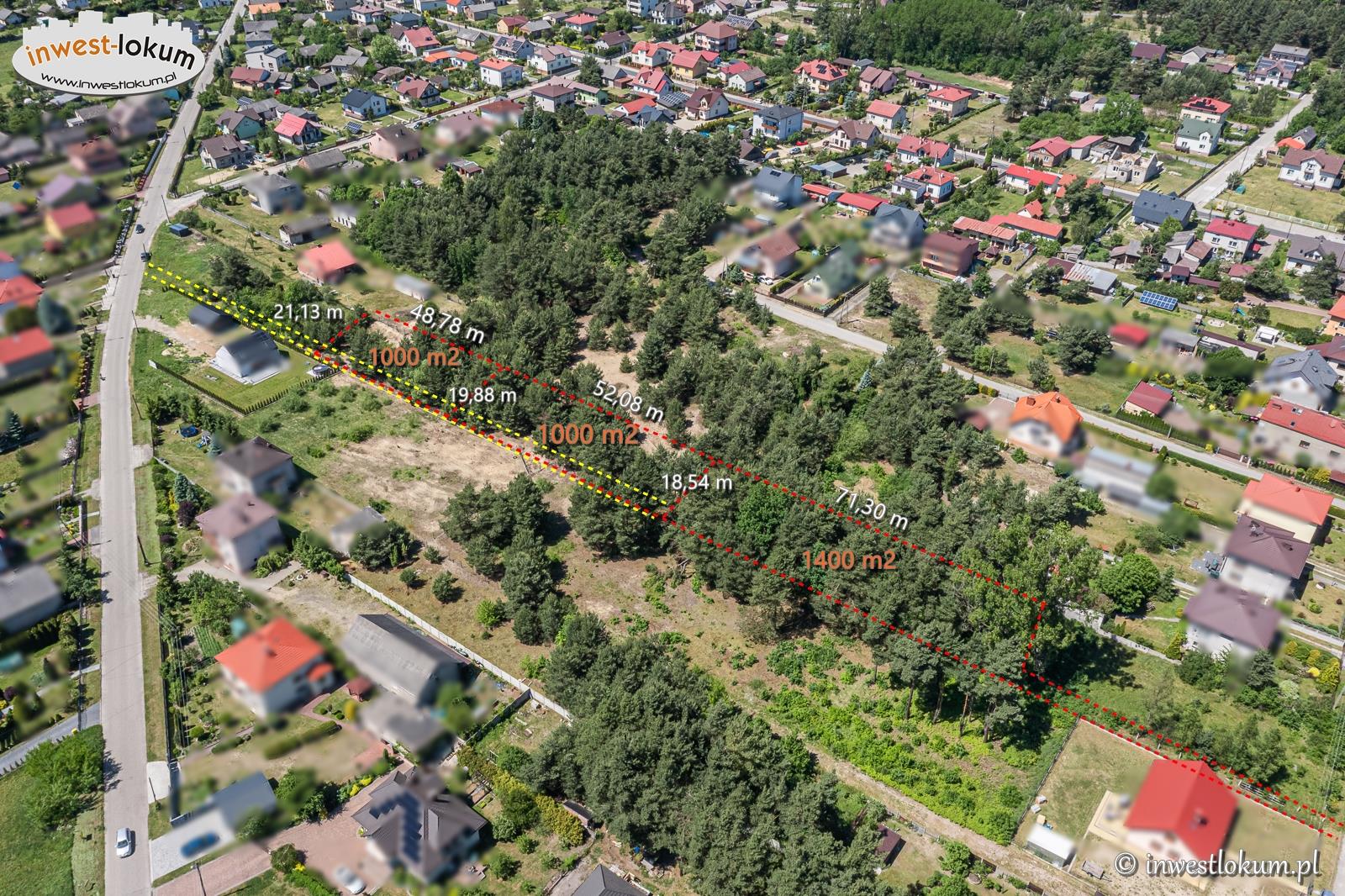 Działka budowlana 1 000 m², Rodaki