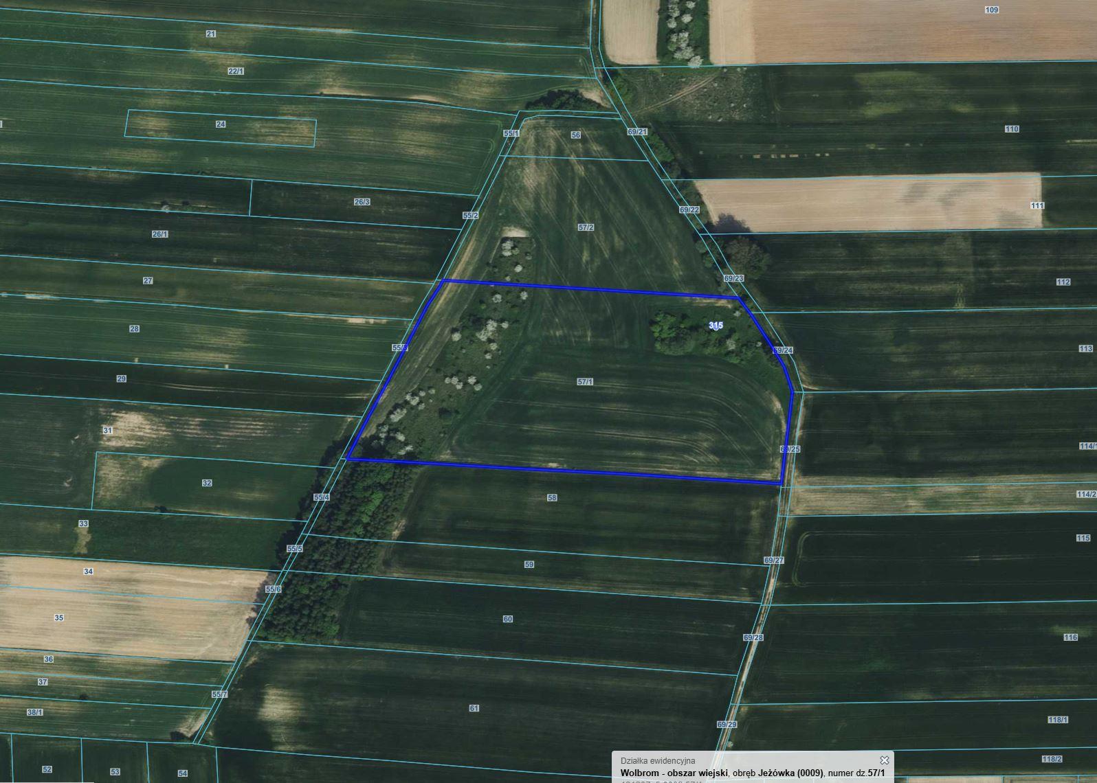 Działka rolna 2,28 ha, Jeżówka
