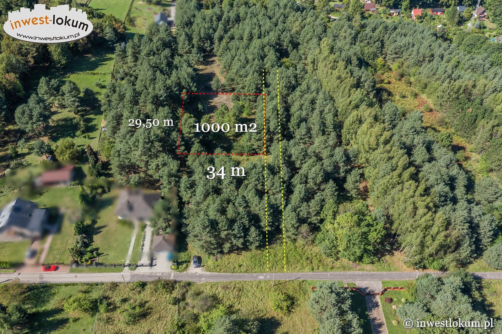 Działka budowlana 1 000 m², Klucze