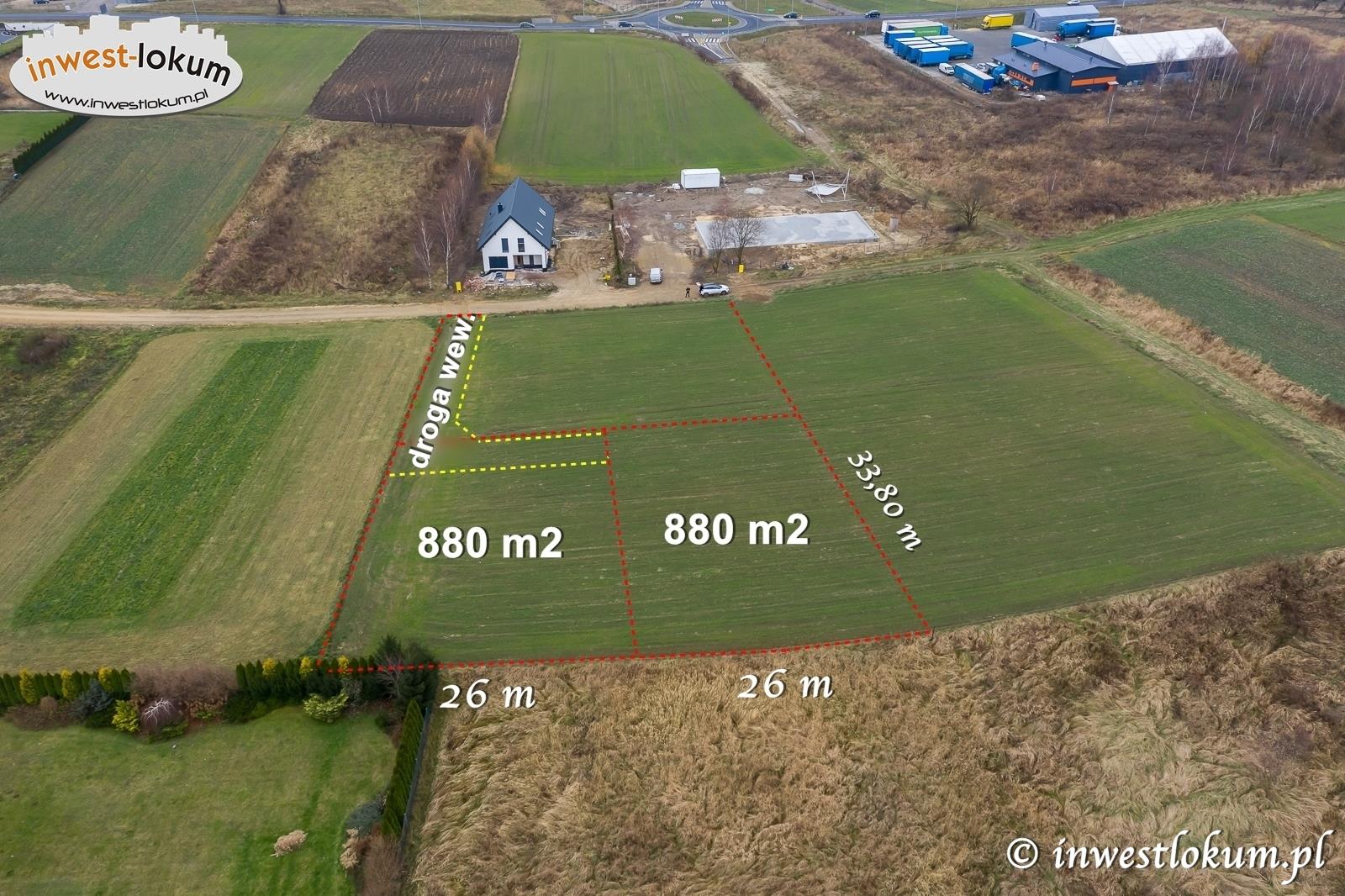 Działka budowlana 880 m², Wolbrom