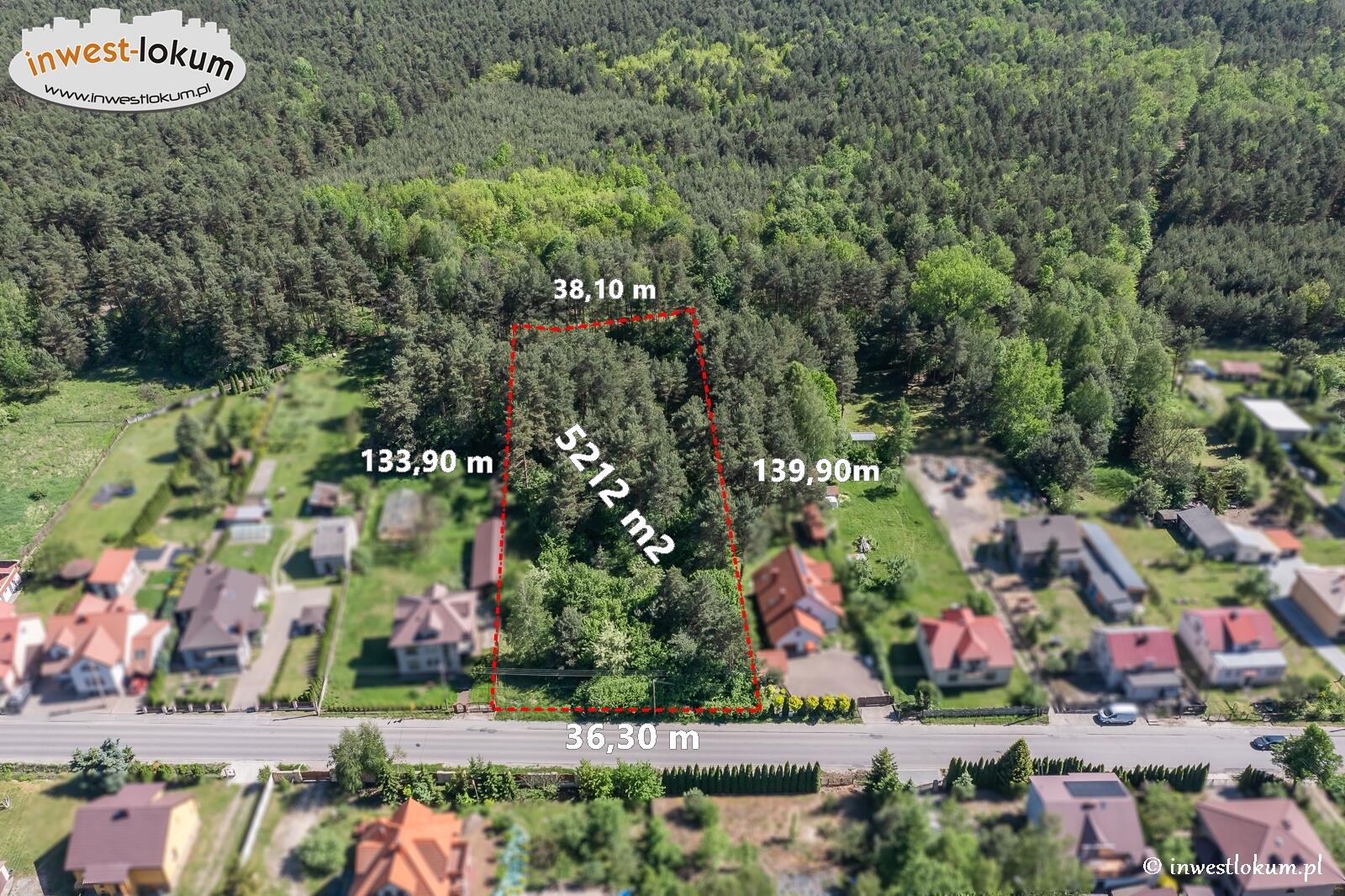 Działka budowlana 5 212 m², Klucze
