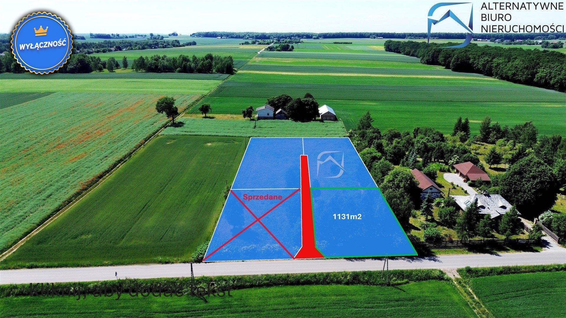 Działka budowlana 1 131 m², Kolonia Kiełczewice Dolne