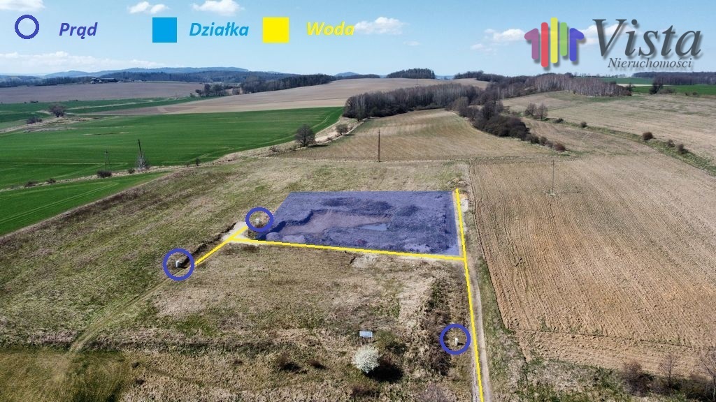 Działka budowlana 2 200 m², Chwaliszów