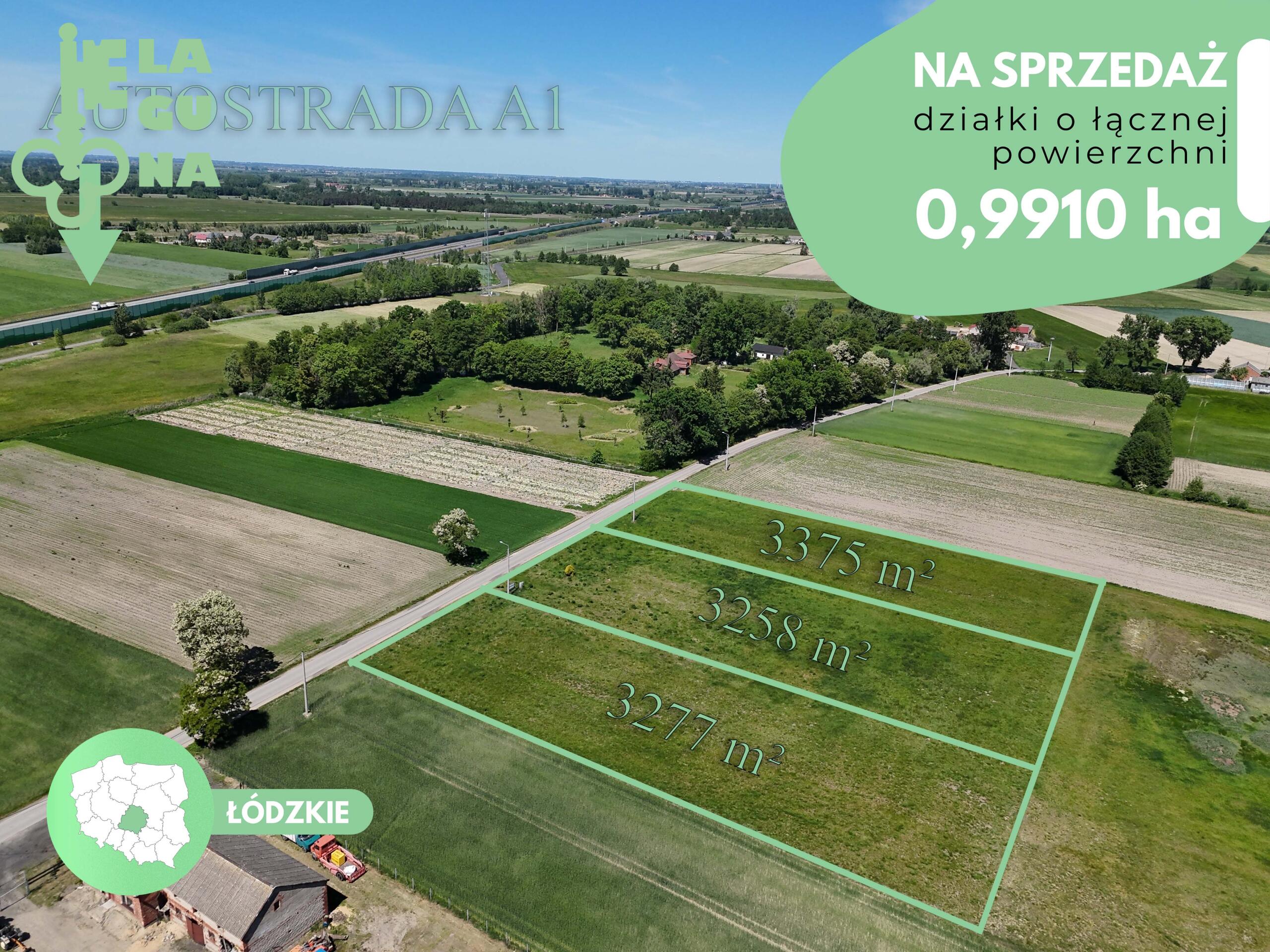 Działki za 34 zł m2 z możliwością budowy domu - Orenice Gm. Piątek