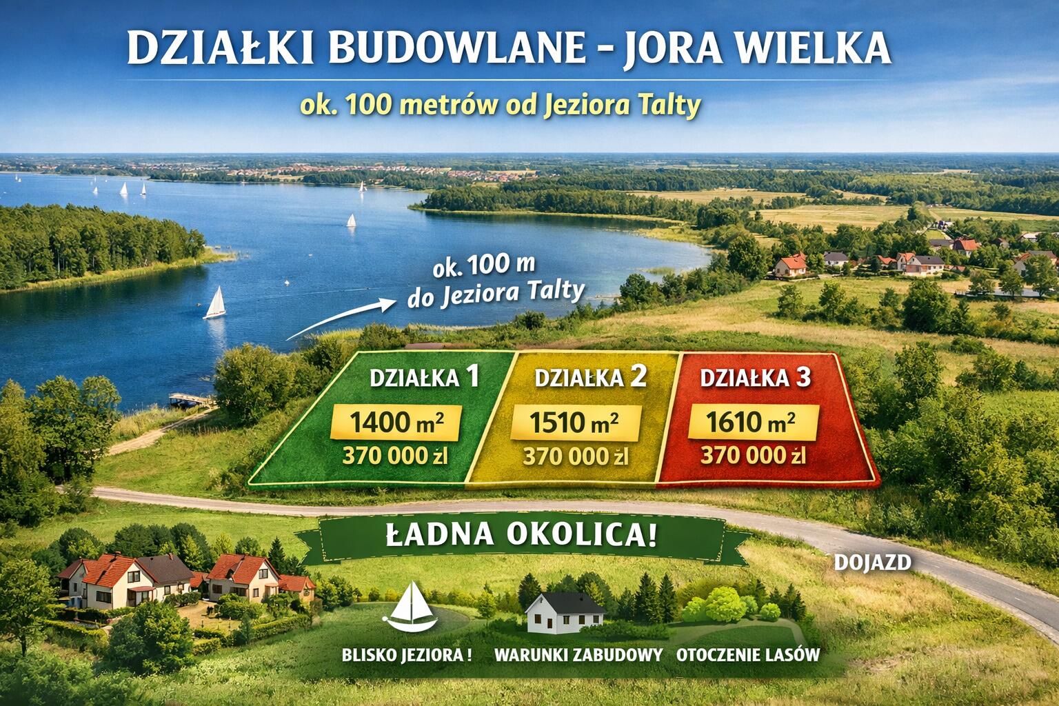 Działki budowlane na Szlaku Wielkich Jezior Mazurskich