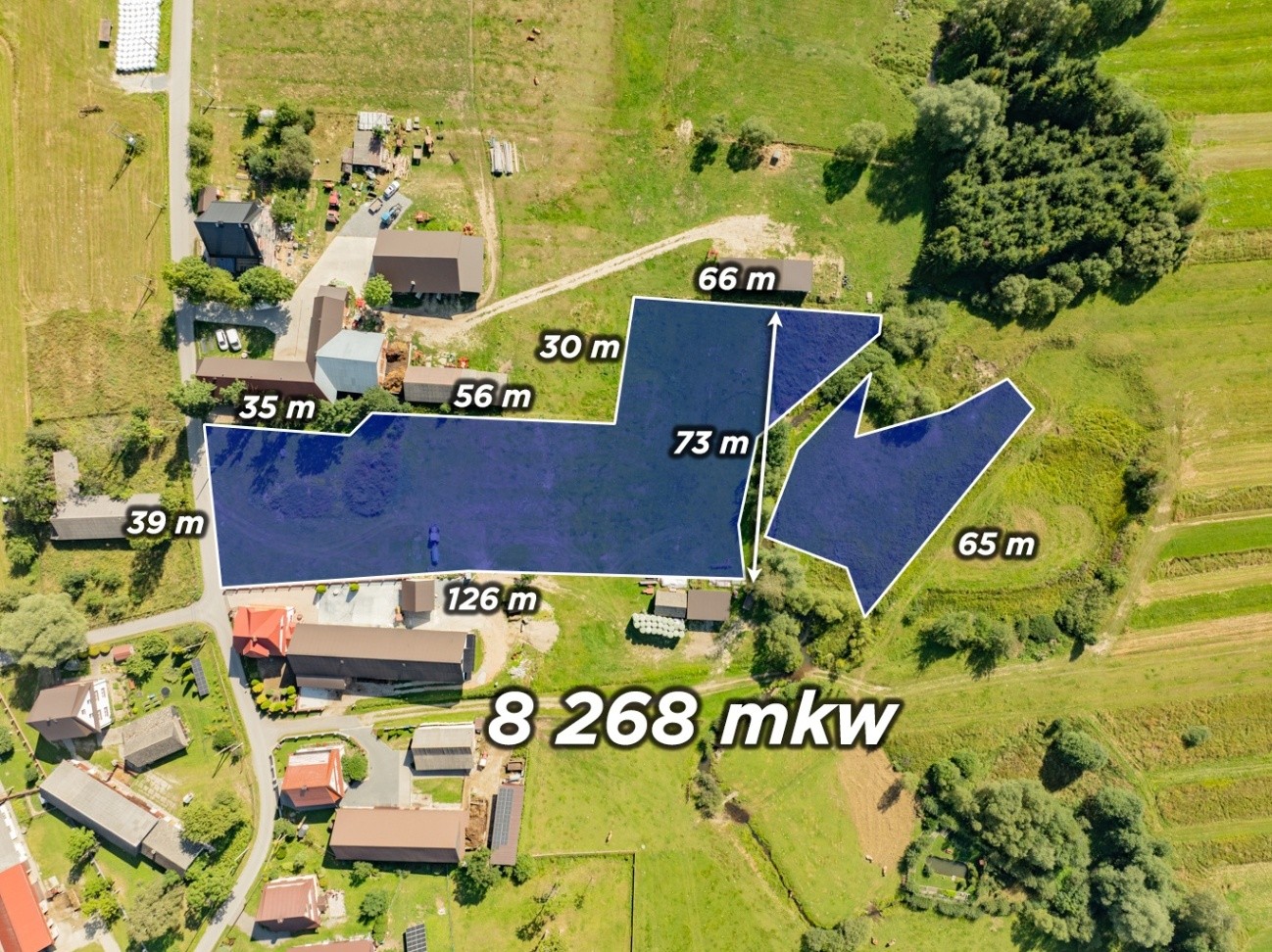 Działka budowlana i rolna 8 268 m², Jabłonka