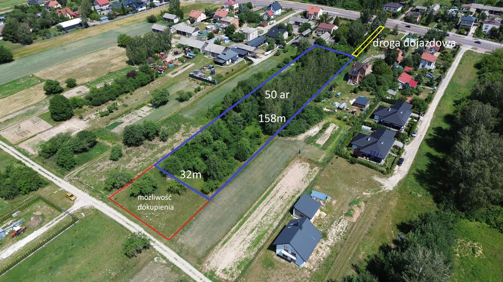 Działka budowlana 5 000 m², Głuszczyzna