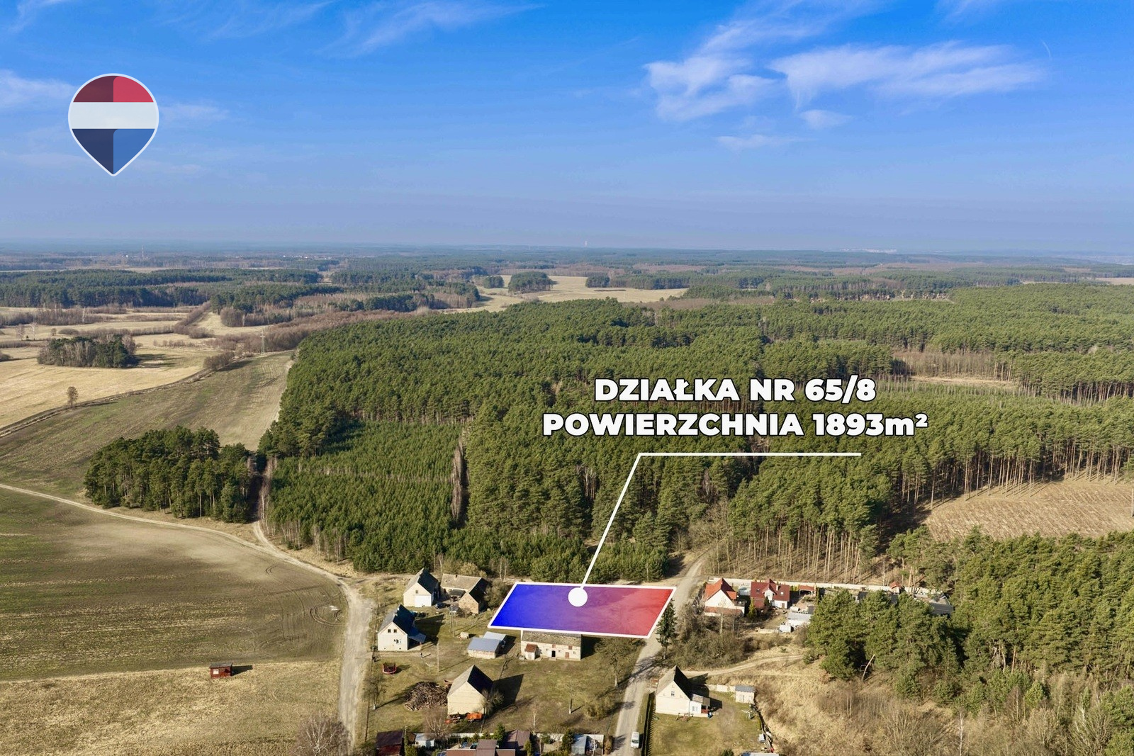 Działka przy lesie z warunkami zabudowy