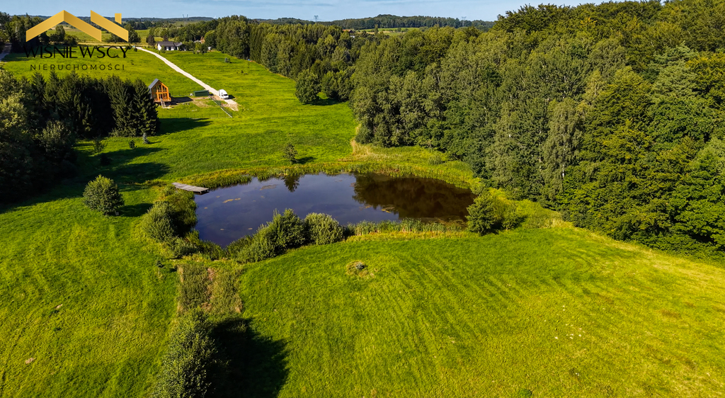 Rogowo 2,9 ha ze stawem i działką pod dom