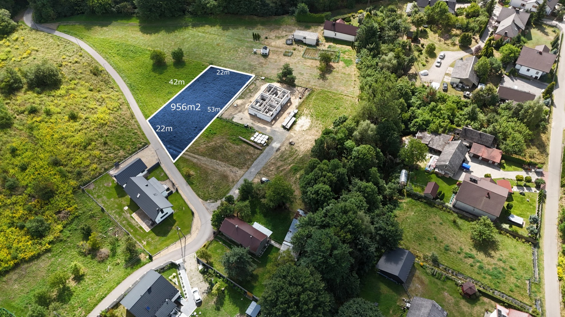 Działka budowlana 956 m², Ryczówek
