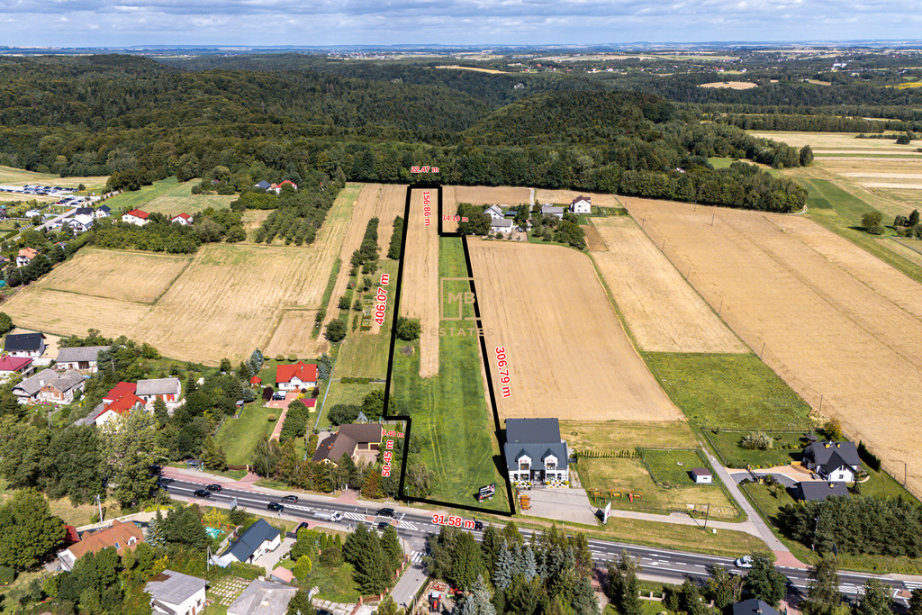 Działka 1,35 ha – Biały Kościół przy DK94