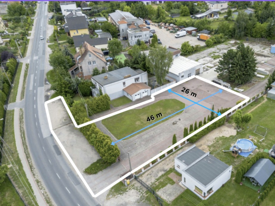 Gniezno Teren usługowy ok. 1 200 m² z parkingiem
