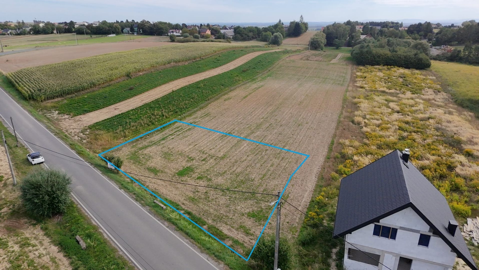 Działka budowlana 913 m², Luborzyca