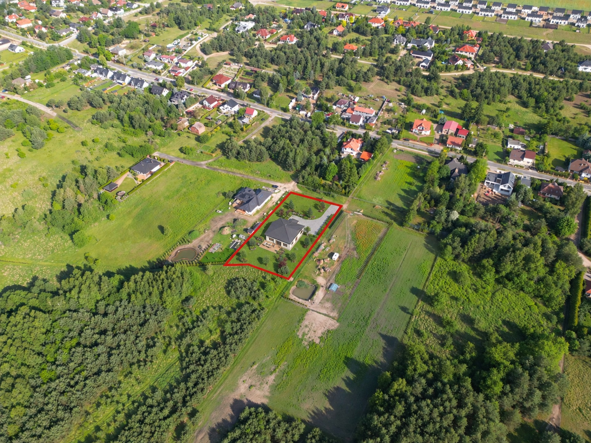 Ładna działka budowlana Potasze Puszcza Zielonka