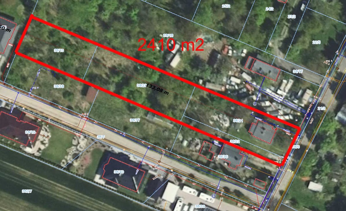 Działka 2410 m2, Golęcin