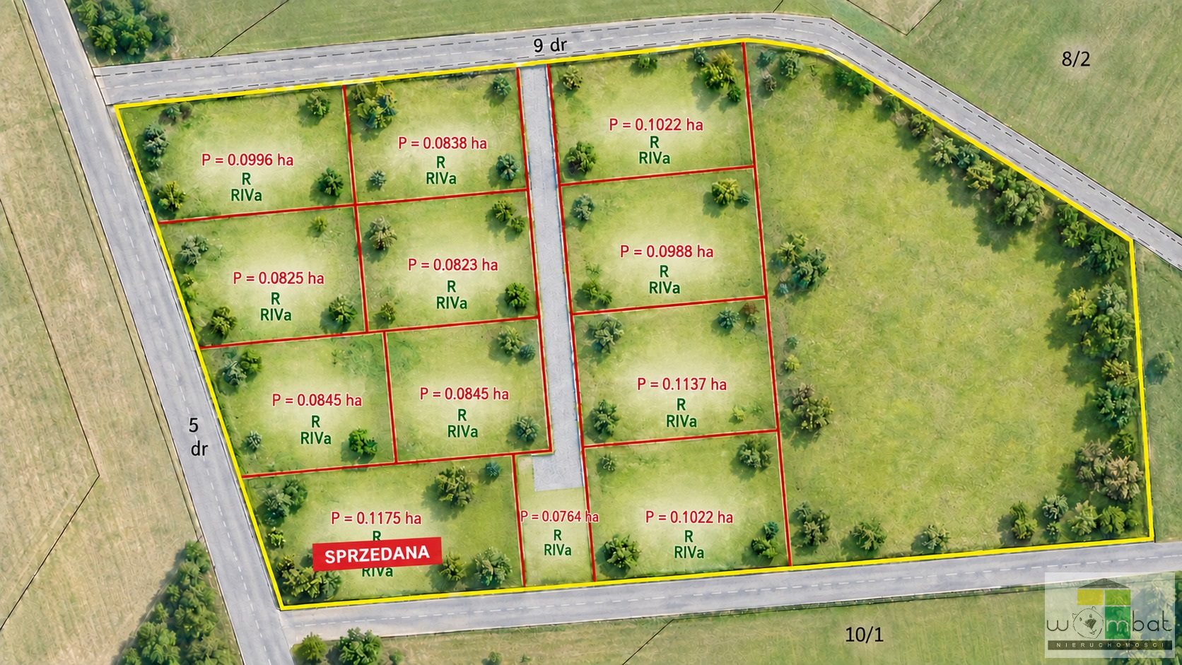Działka budowlana 823 m², Wieruszów
