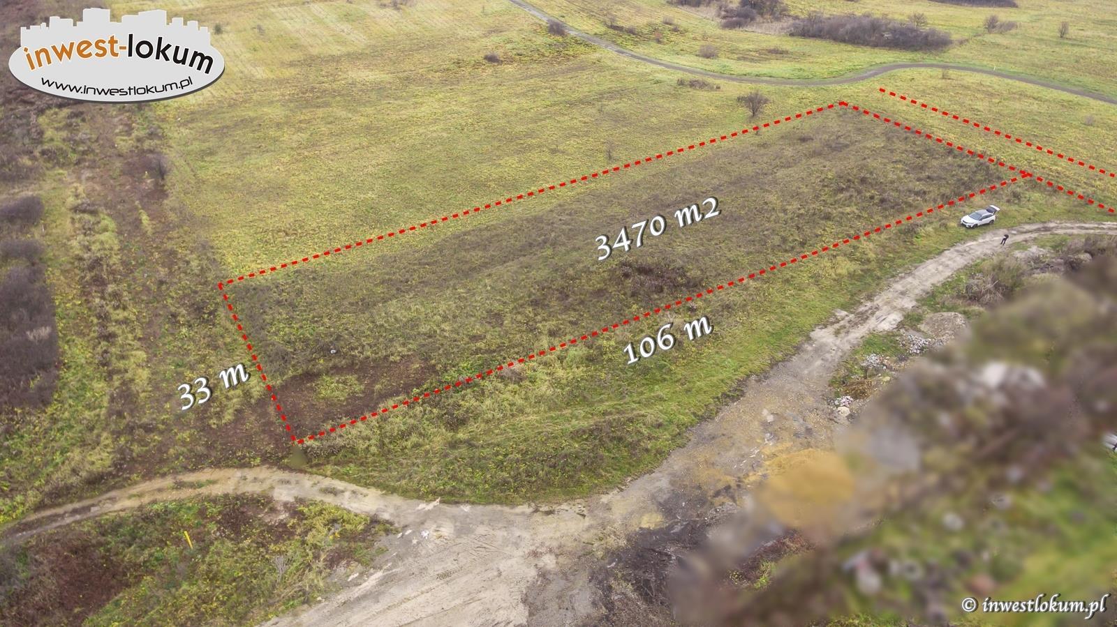 Działka budowlana 3 470 m², Sławków