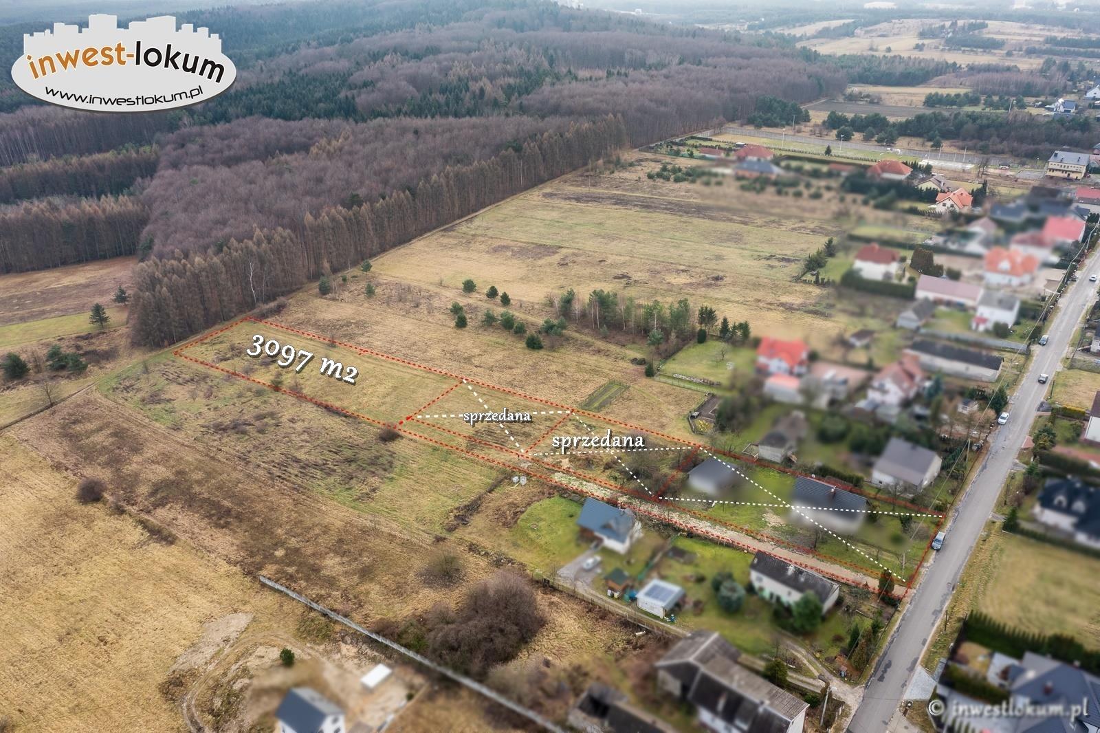 Działka budowlana 3 097 m², Bogucin Mały