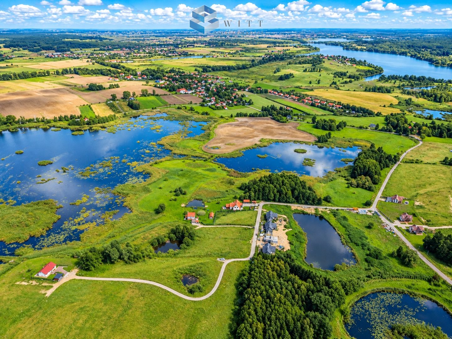 Panoramiczny widok na rozlewisko