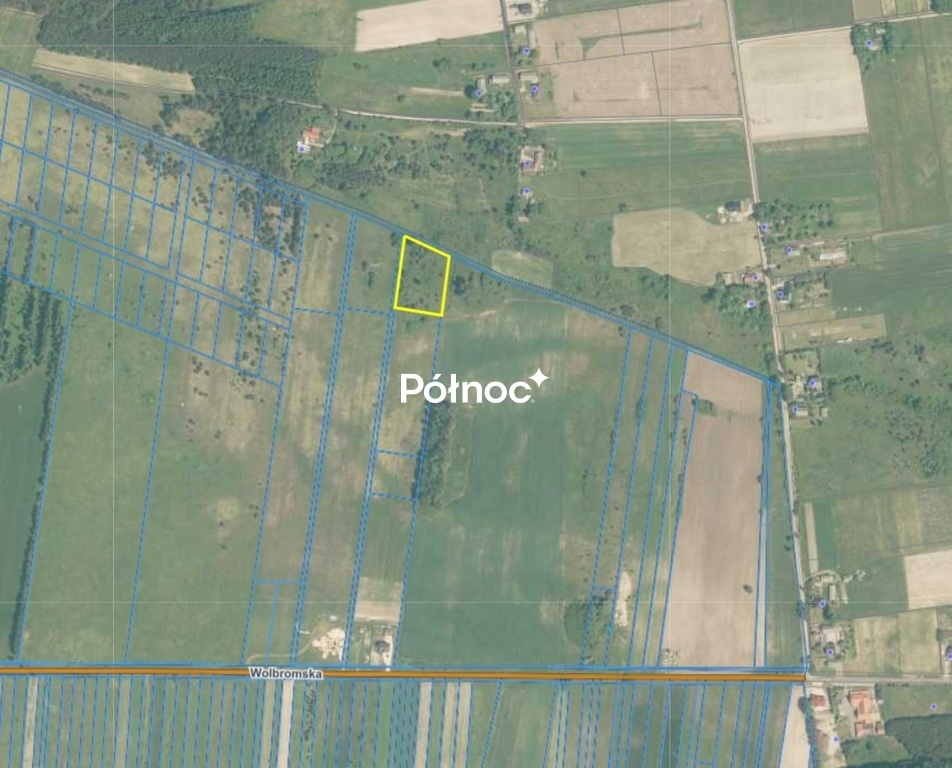 Działka budowlana 4 554 m², Bydlin