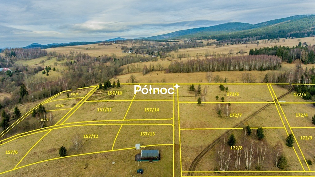 Działka inwestycyjna 2 729 m², Jodłów