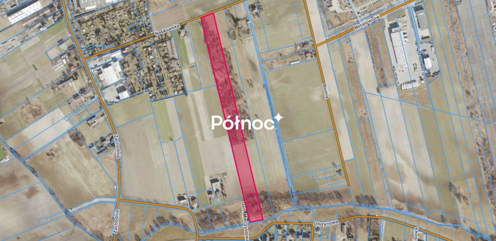 Działka Inwestycyjna Mn - P/U ul. Noskowska 2,75ha