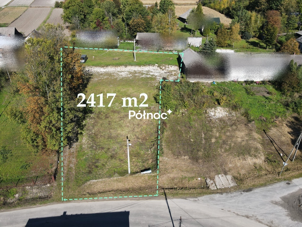 Działka budowlana 2 417 m², Sulisławice