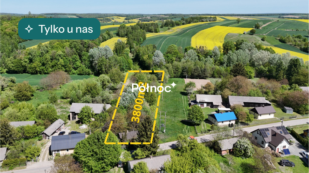 Działka budowlana 3 800 m², Bobliwo