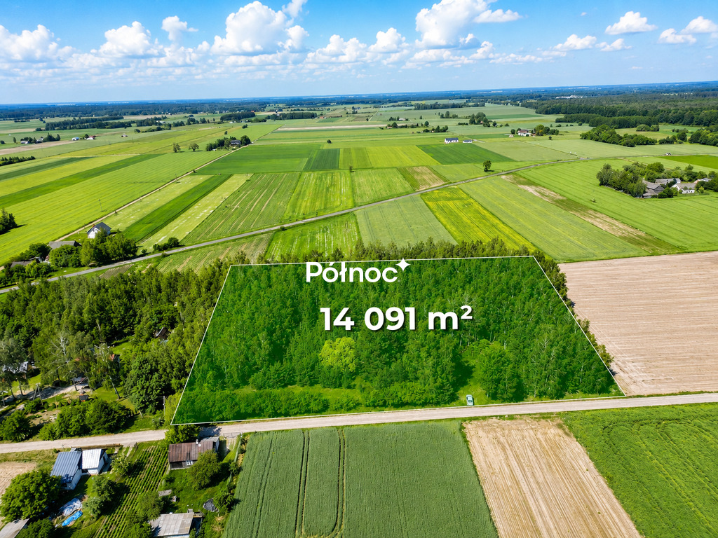 Działka budowlana 1,41 ha, Pokinianka