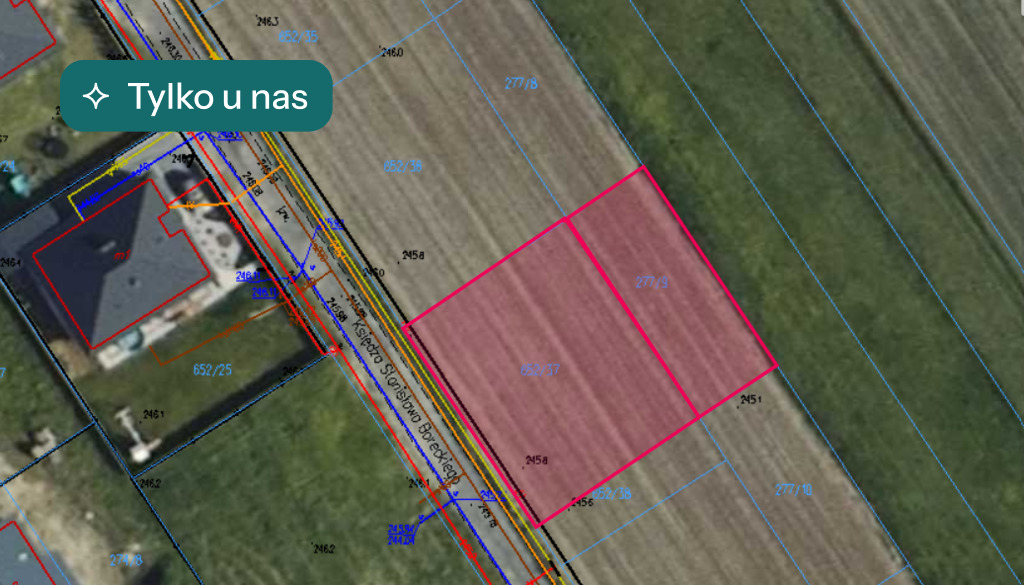 Działka budowlana 800 m², Wancerzów