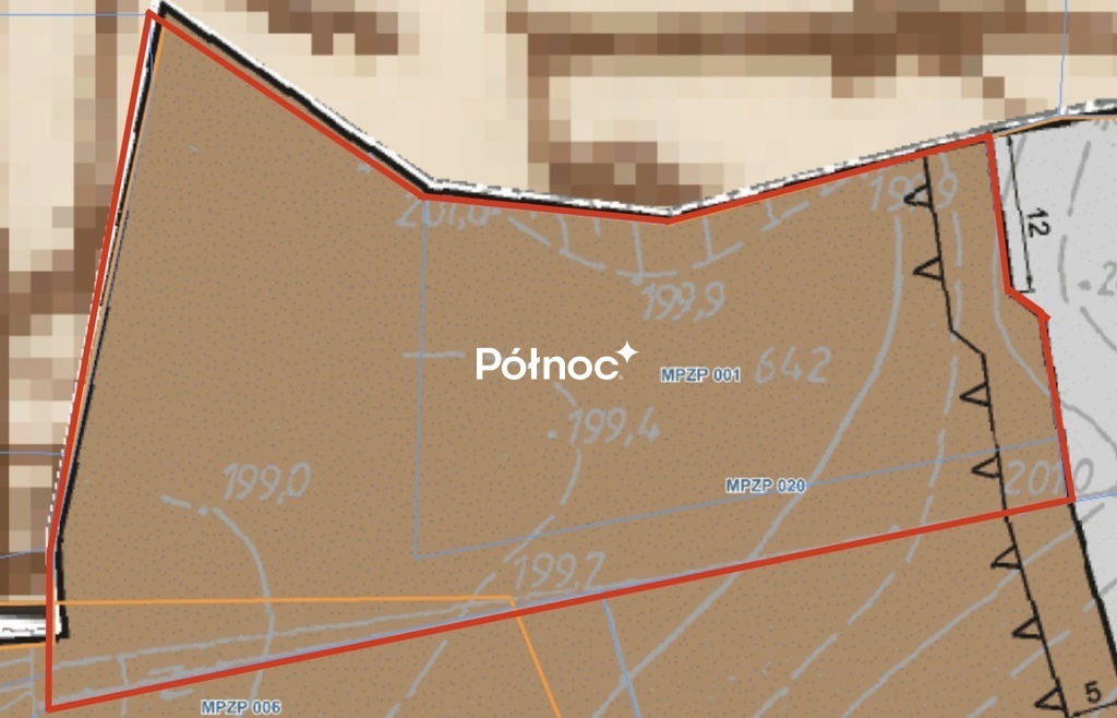 Działka budowlana 2 370 m², Mętów