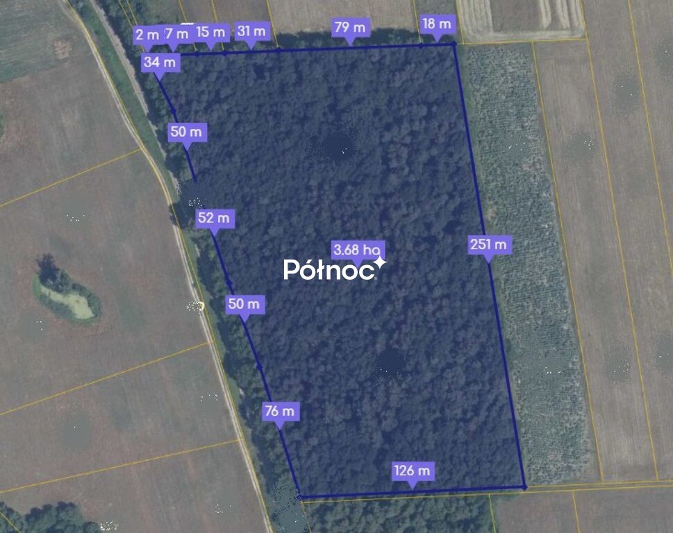 Las 3,7ha - Bzite Gm. Krasnystaw