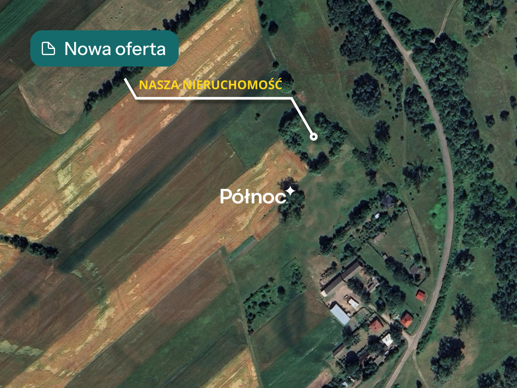 Działka budowlana 3 023 m², Żuki