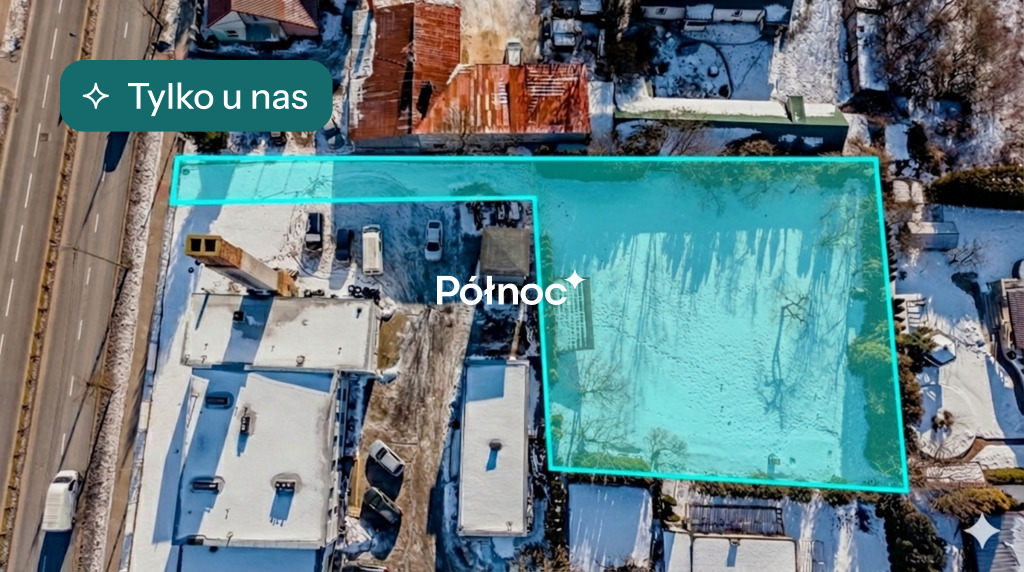 Działka usługowa 1151 m² – 50% zabudowy