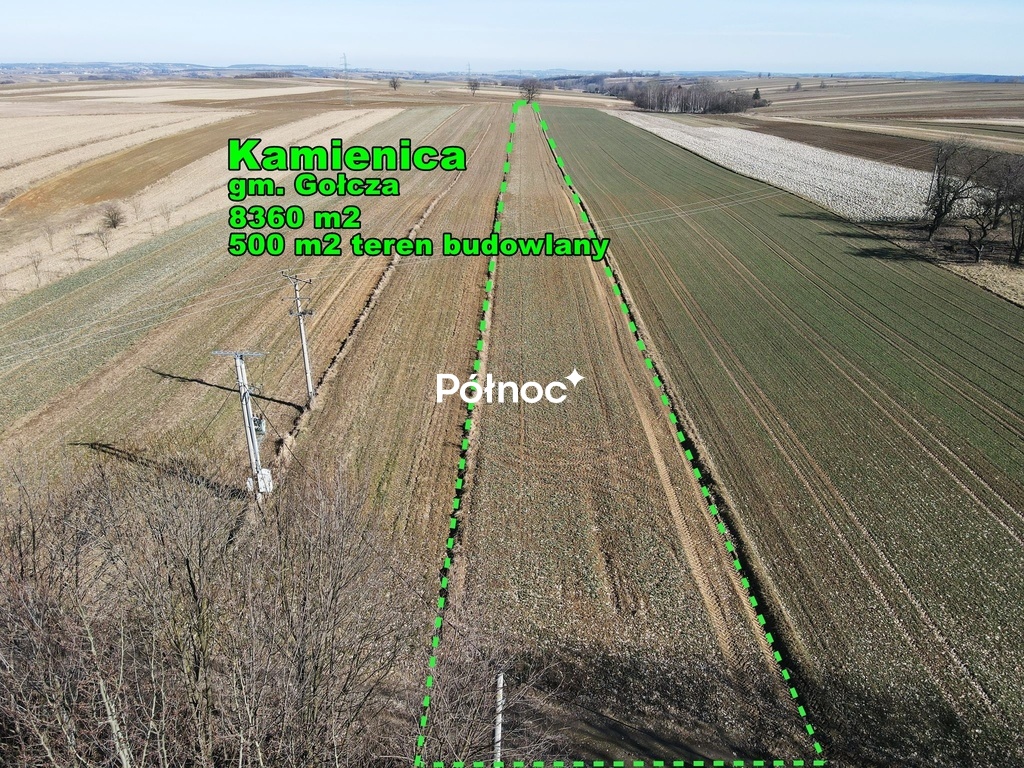 Działka budowlana 8 360 m², Kamienica
