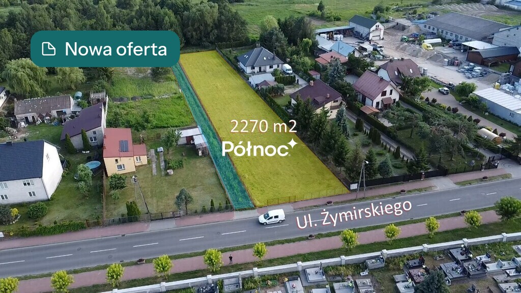 Działka budowlana 2 270 m², Klembów