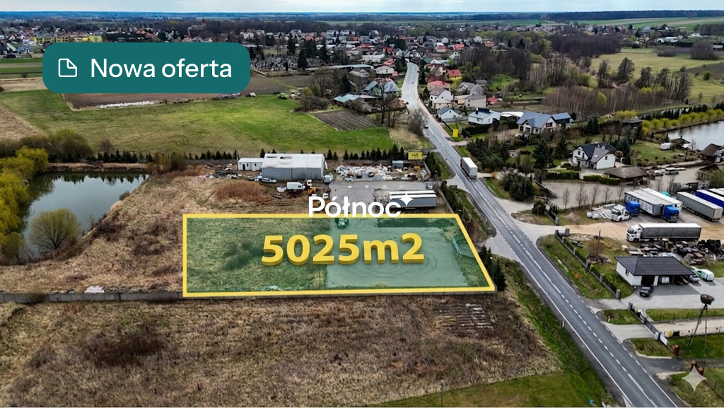 Działka inwestycyjna pod stację paliw / myjnię