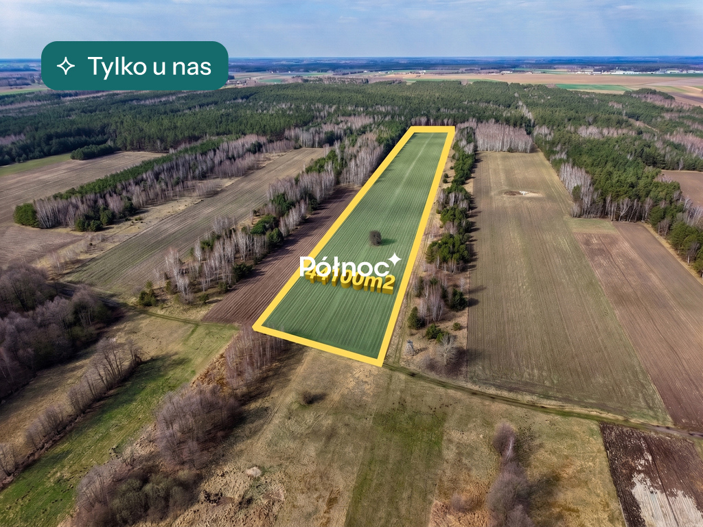 Działka rolna ponad 4,4 Ha w Małaczewiczach Dużych