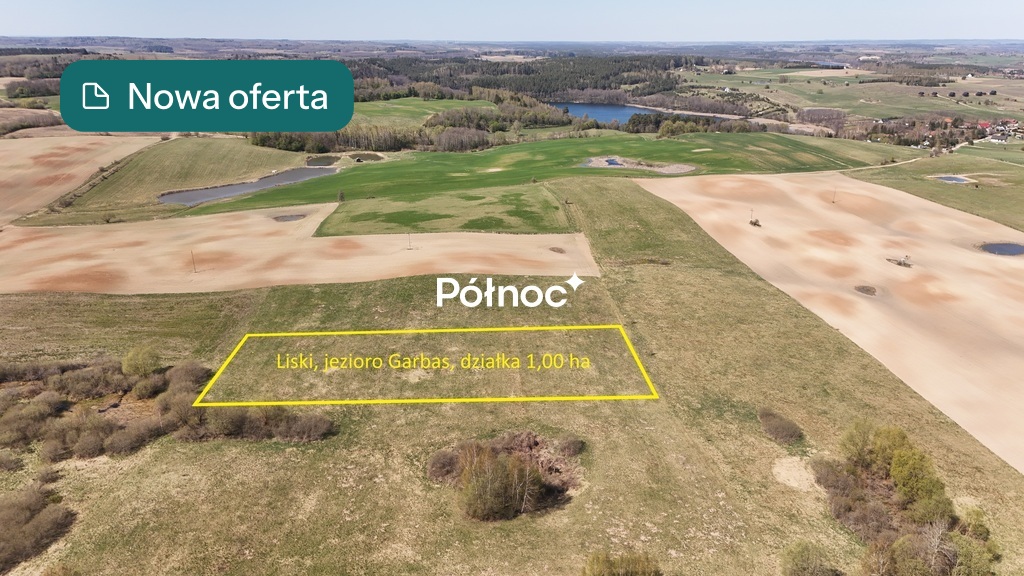 Działka rolna Liski gm. Stare Juchy jezioro Garbas