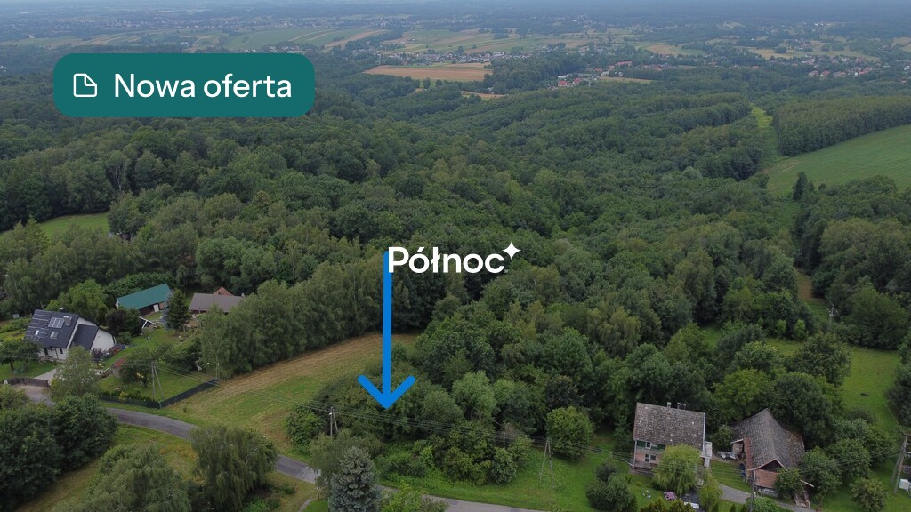 Działka budowlana 8 500 m², Jasień