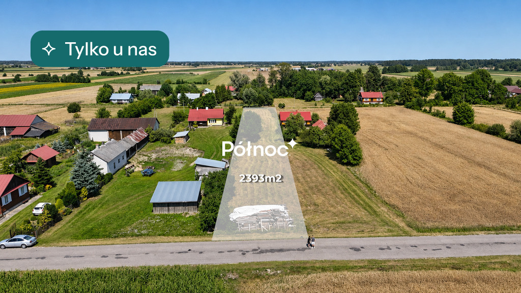 Działka budowlano-rolna 2391 m² – Stasiówka