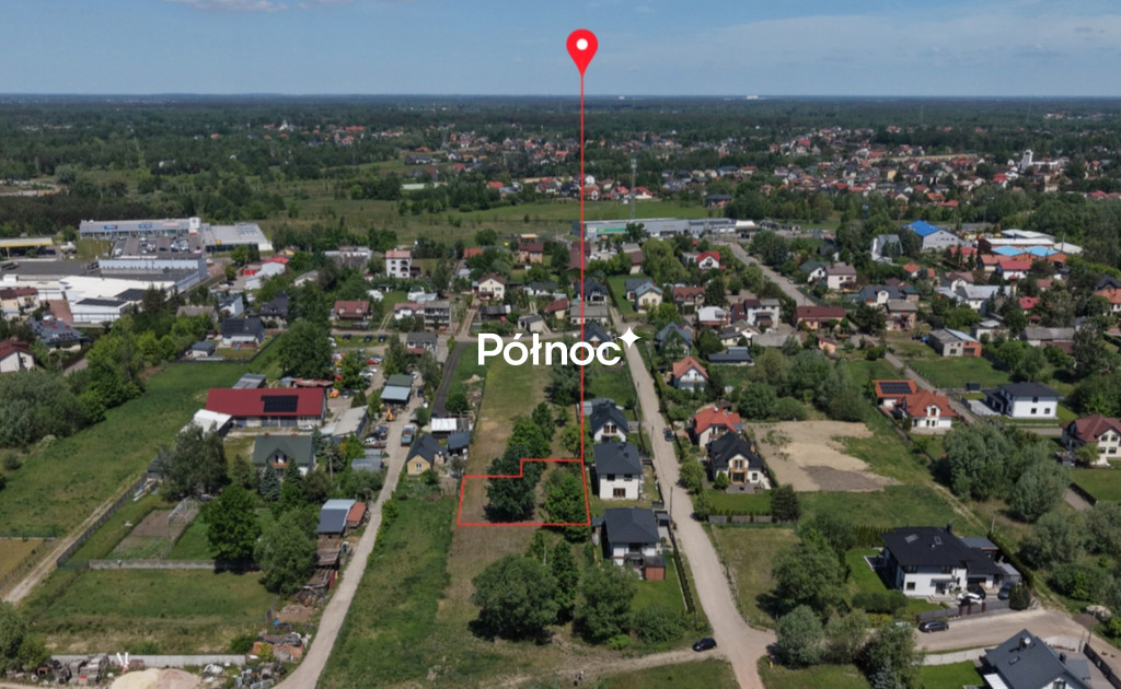 Działka budowlana 850 m², Nowe Lipiny