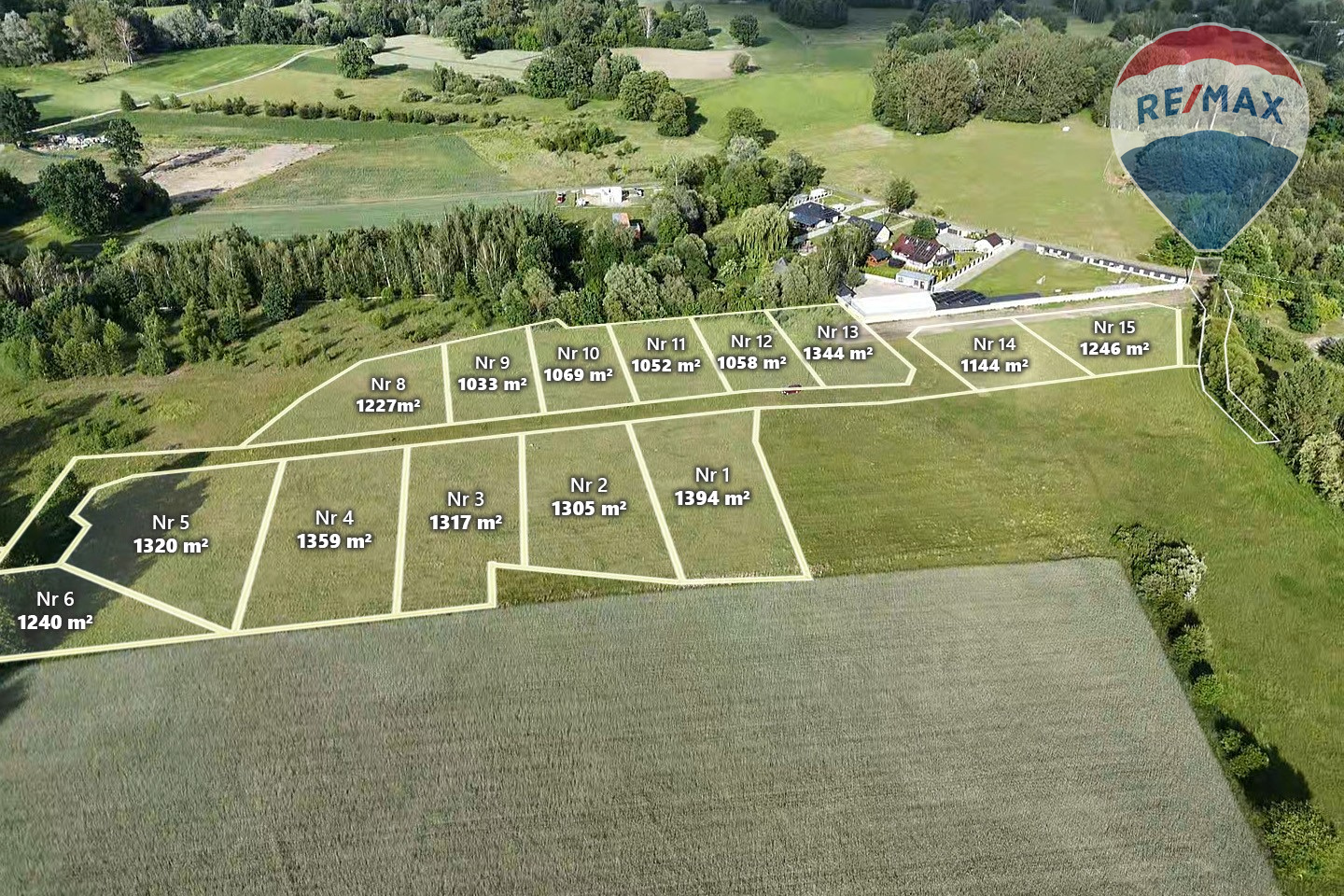 Inwestycja gruntowa 15 działek Budy Zosine 2,15 ha