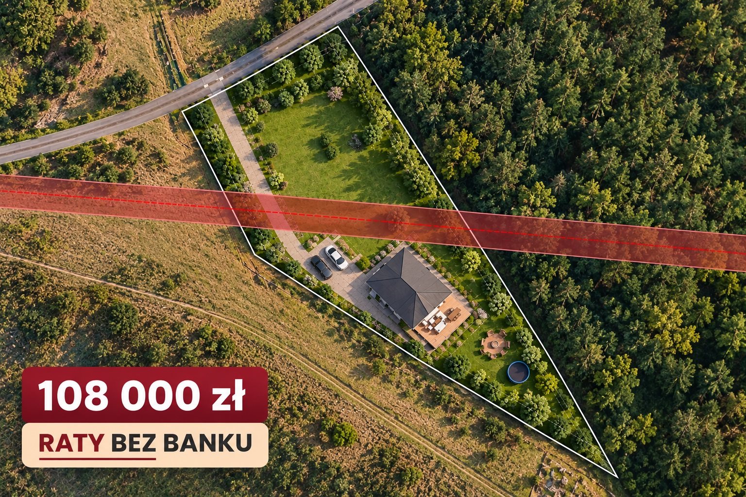 Działka budowlana 1 821 m², Sieradz, Herby