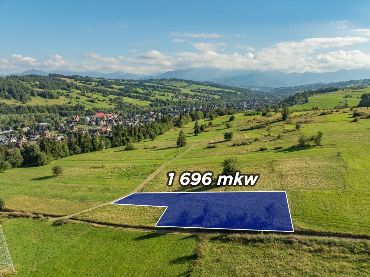 Działka budowlana 1 696 m², Biały Dunajec