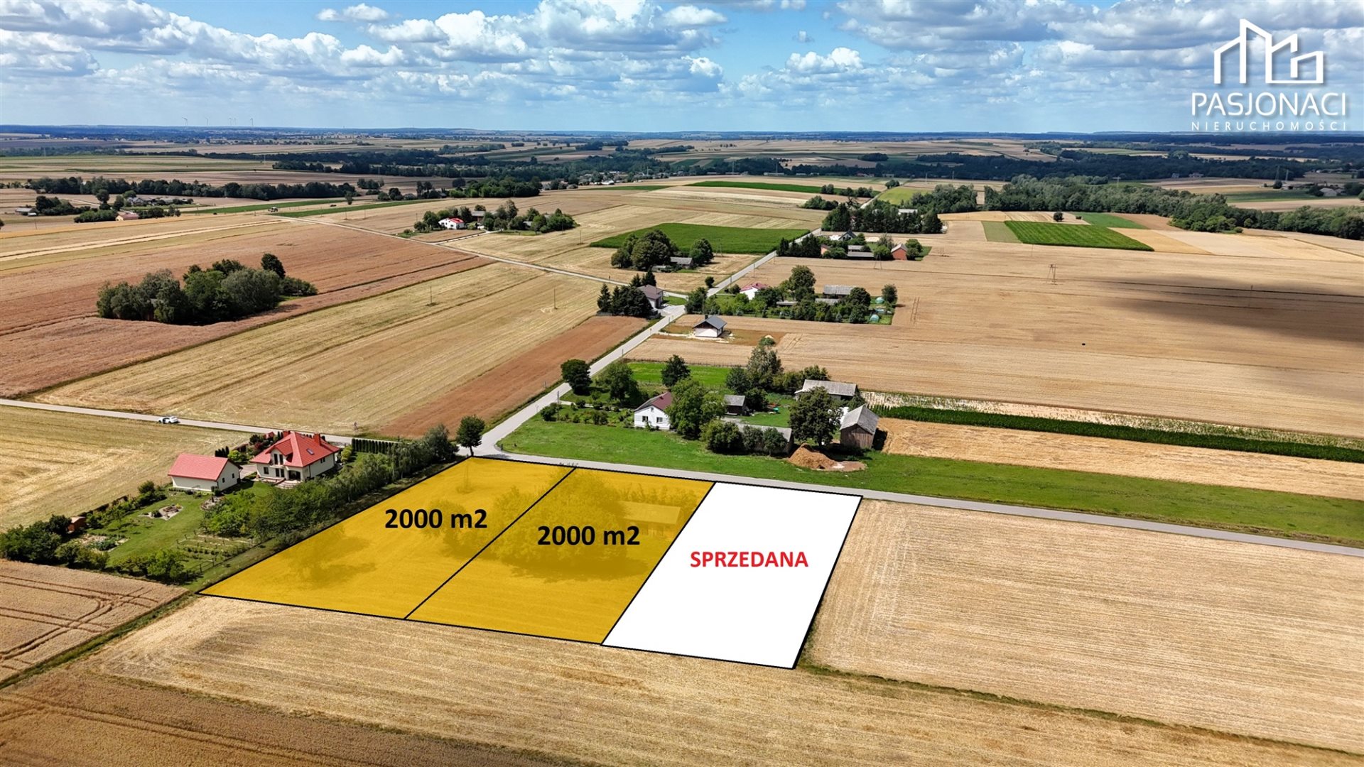 Działka budowlana 2 000 m², Kiełczewice Górne