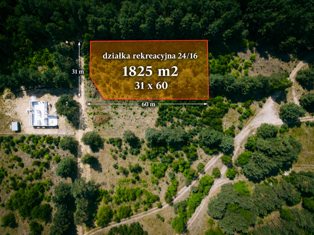 Działka rekreacyjna, 1825m2, Osina, gm. Kluki