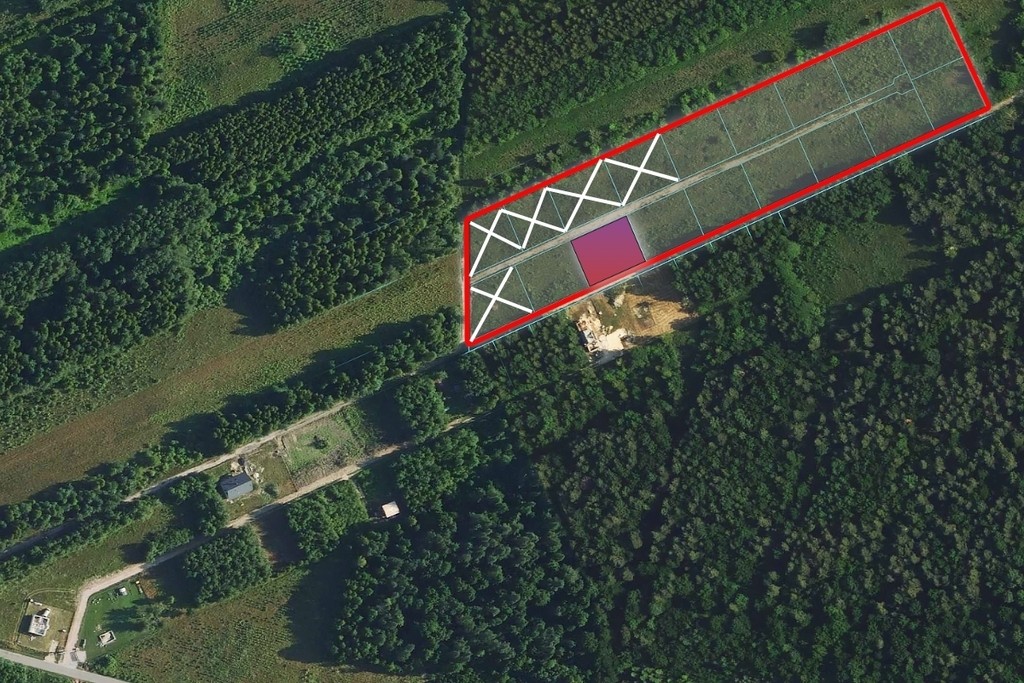 Działka budowlana 1000 m² – Zakrzów, media